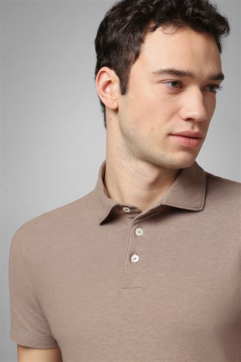 Dove Grey Ultra-High Twist Cotton Jersey Polo Shirt | Boggi
