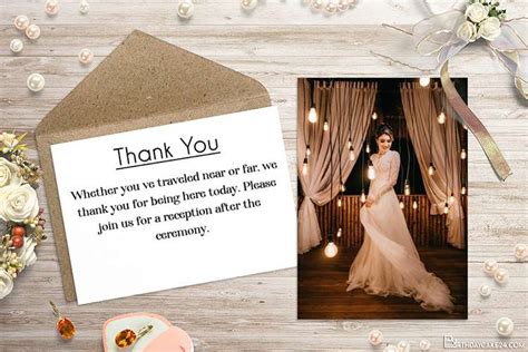 Customize And Design Beautiful Wedding Thank You Card