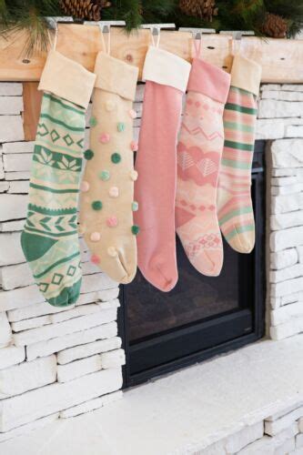 CLEARANCE Christmas Stockings, Pastel Christmas Stockings | eBay