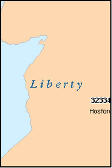 LIBERTY County, Florida Digital ZIP Code Map