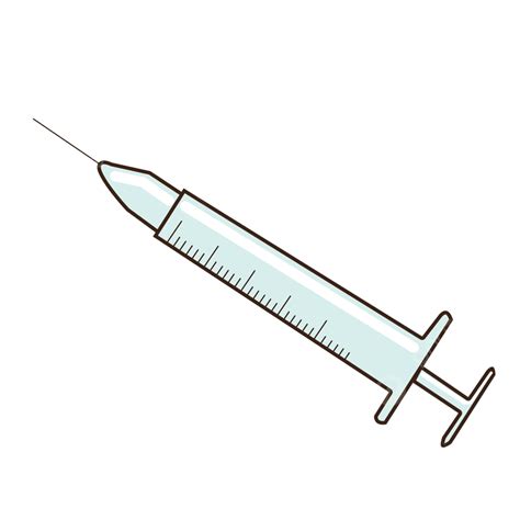Medical Syringe PNG Picture, Cartoon Hand Drawn Medical Syringe, Cartoon Syringe, Injection ...