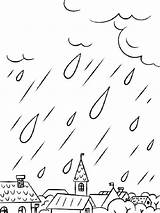 Rain Falling Coloring Pages sketch template