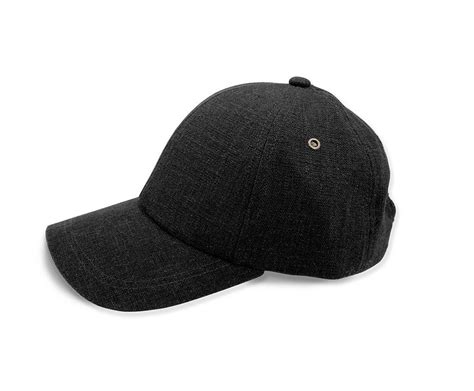 Men’s Black Linen Summer Baseball Cap - Hatman