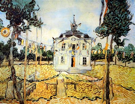 Vincent van Gogh, Town Hall Auvers Sur Oise | Auvers-sur-oise, Vincent van gogh, Van gogh