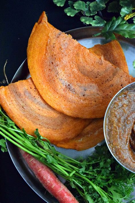 Oats Carrot Dosa - Vegan Crepe Recipe | Recipe | Breakfast recipes ...