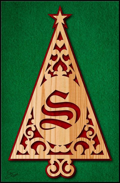 Scrollsaw Workshop: Initial Christmas Tree Scroll Saw Pattern.