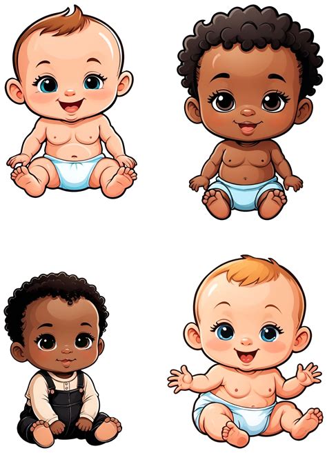 Cute & Happy Cartoon Babies Free Stock Photo - Public Domain Pictures