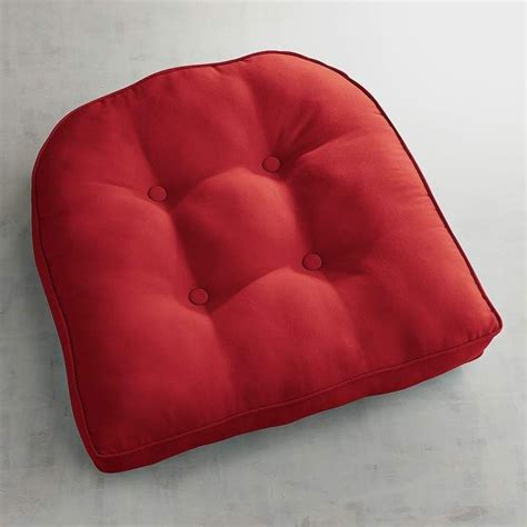 Pier 1 Imports Tufted Large Contour Chair Cushion in Cabana Tomato Red ...