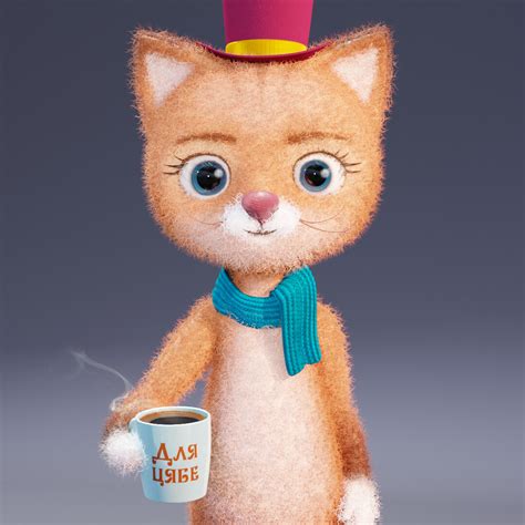 ArtStation - Fuzzy cat cartoon character