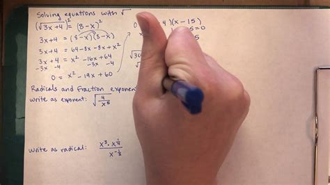 Radicals and exponents examples - YouTube