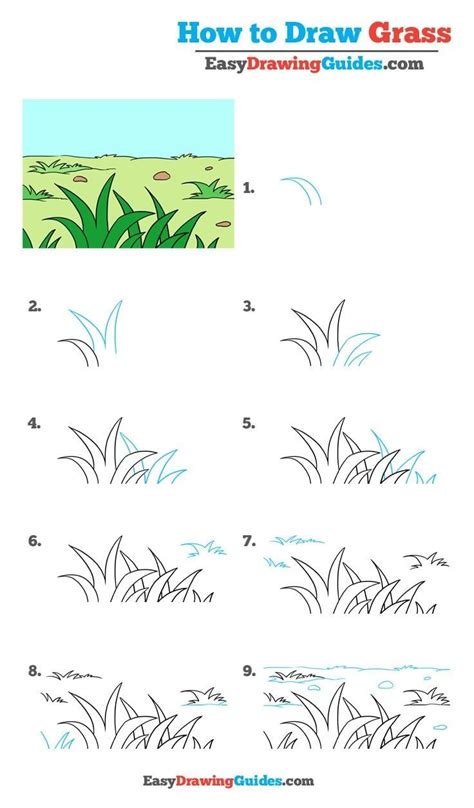 How to Draw Grass – Really Easy Drawing Tutorial | Easy drawings ...