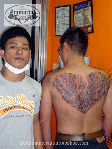 IMMORTAL TATTOO MANILA PHILIPPINES by frank ibanez jr.: ANGEL TATTOO/BLACK N GREY/ IMMORTAL TATTOO