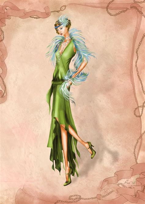 1920s Flapper Costume Fashion Illustration by BasakTinli.deviantart.com ...