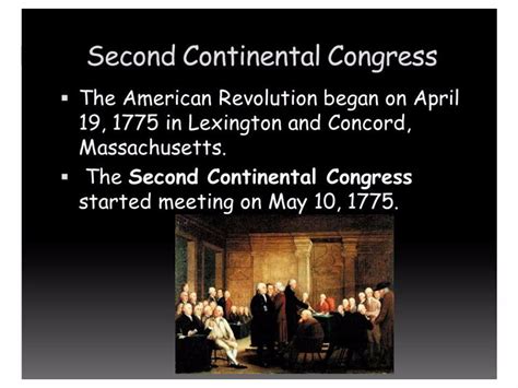 1775 Second Continental Congress