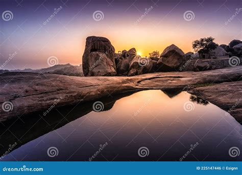 Beautiful Ancient Architecture of Temples on Hemakuta Hill, Hampi, Karnataka, India Stock Photo ...