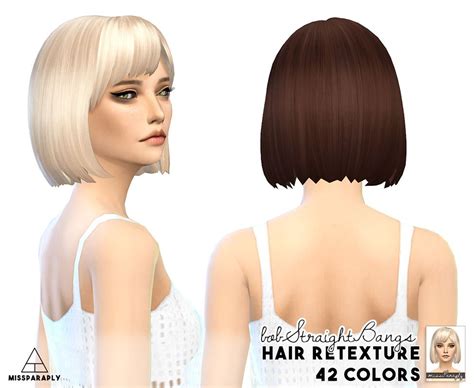 Sims 4 cc short hair bangs maxis match - bicycledast