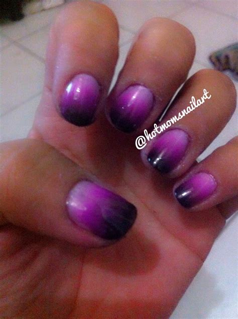 Purple gradient. Please follow me on instagram @hotmomsnailart Nail Art ...