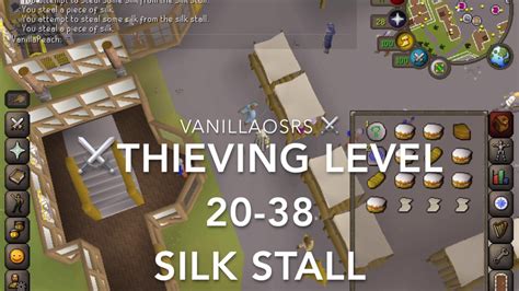 OSRS Thieving 20-38 Silk Stall - YouTube