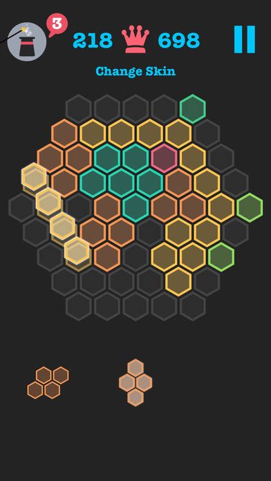 Hexagon Fit: 10/10 Hex Puzzle Game - Bricks Block Logic Grid Puzzles ...