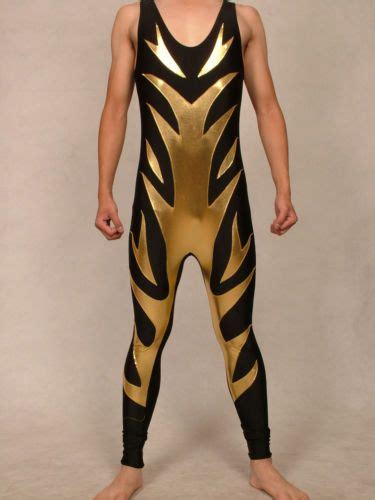 spandex zentai costume wrestling tights/pants Black/Gold size S-XXL | eBay | Spandex bodysuit ...
