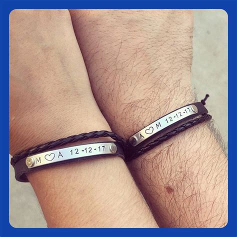 Anniversary gifts for boyfriend girlfriend Personalized | Etsy | Bracelets for boyfriend, Couple ...