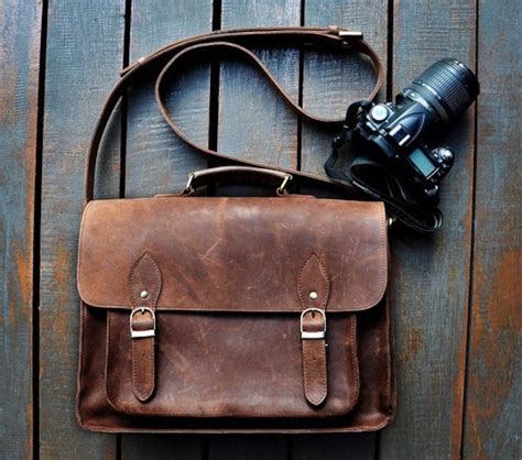 Free Leather Personalised DSLR Camera Bag Camera Satchel Bag Vintage ...