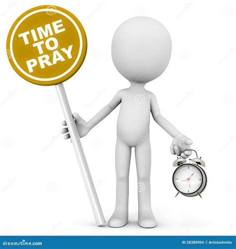 Time to pray stock illustration. Illustration of minute - 28380904