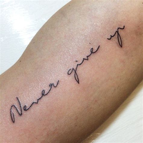 101 Amazing Never Give Up Tattoo Ideas YOu Will Love! | Tattoo never give up, Wrist tattoos for ...