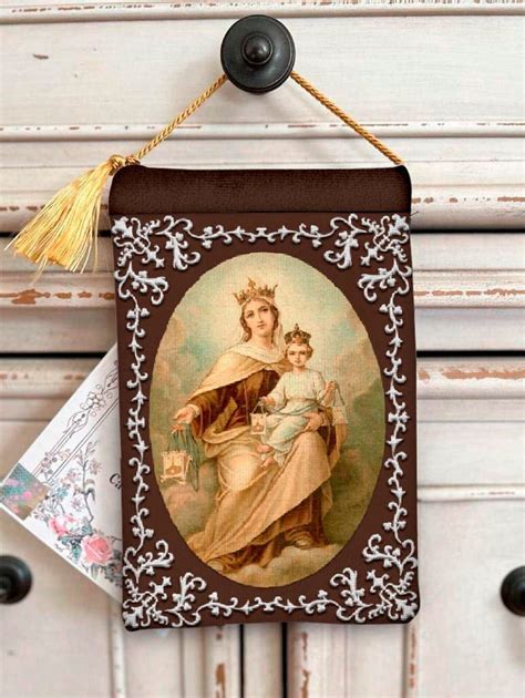 BROWN SCAPULAR Blessing Pouches Carrier 2 Sided madebycatholics tm guadalupereplica ...