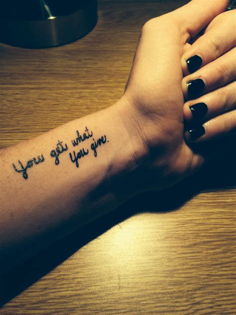 Tattoos For Girls Quotes On Wrist