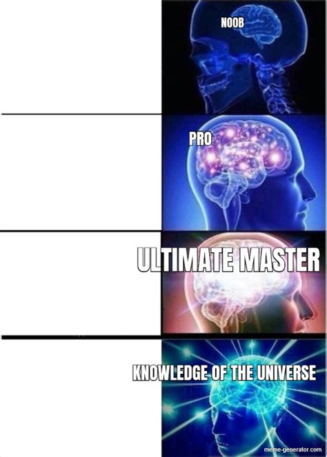 NOOB PRO ULTIMATE MASTER KNOWLEDGE OF THE UNIVERSE - Meme Generator