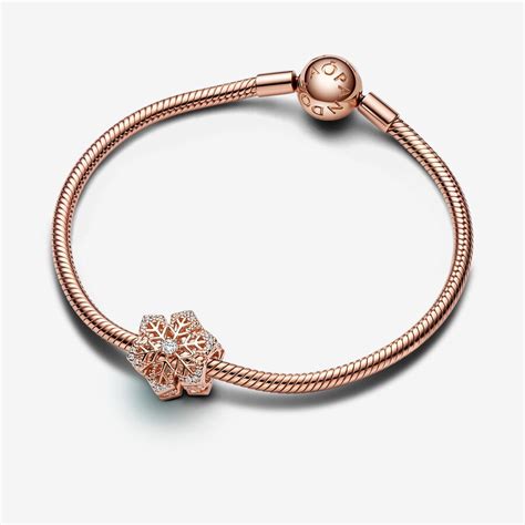 Festive Snowflake Charm | Rose gold plated | Pandora US