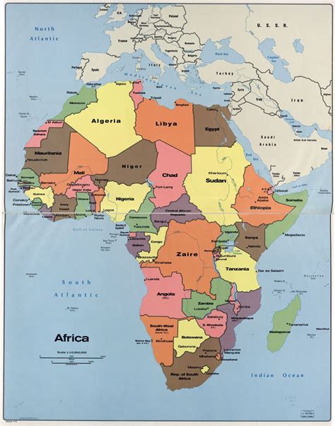 Africa Map Scale