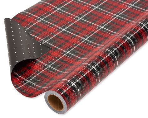 American Greetings Reversible Wrapping Paper Jumbo Roll (Red and Black ...