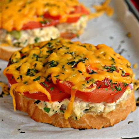 Open-Faced Tuna Melt Sandwich Recipe | Small Town Woman