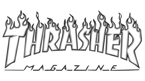 Black and White Thrasher Logo - LogoDix