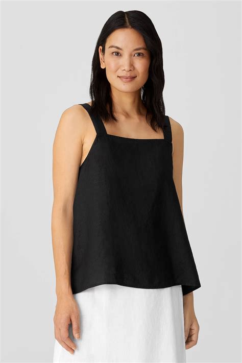 Garment-Dyed Organic Handkerchief Linen Pleated Dress | EILEEN FISHER