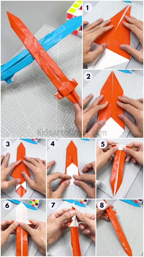 DIY Paper Sword Craft Tutorial for Kids With Step by Step Instructions - Kids Art & Craft