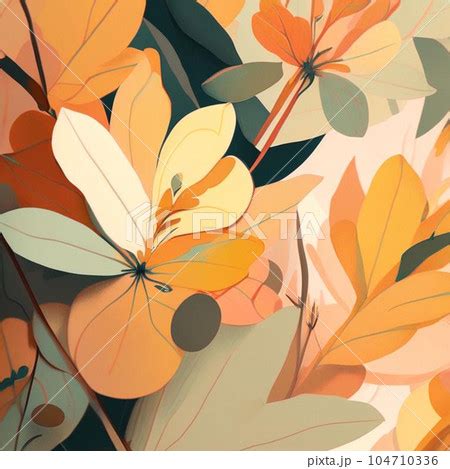 Soft orange, yellow, brown and beige shades...のイラスト素材 [104710336] - PIXTA