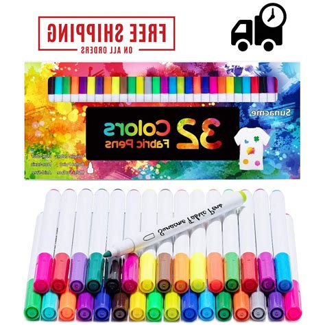 Fabric Markers Pens Permanent Paint Clothing Textile Dye