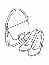 Handbag Coloring Pages Coloring sketch template
