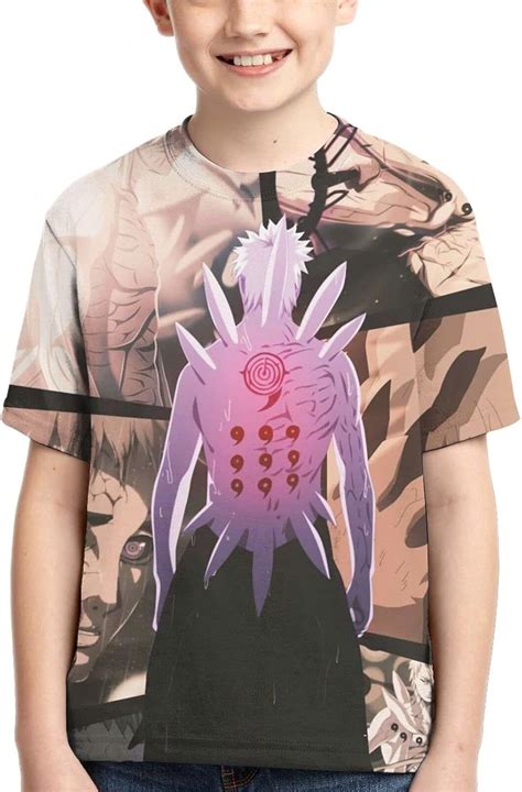 Amazon.com: Anime Short Sleeve 3D Print T-Shirt T-Shirts for Boys Girls Casual Tee Tops Black ...