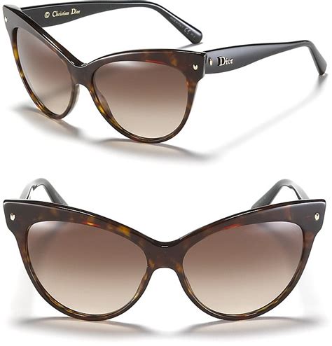 Christian Dior Cat Eye Sunglasses with Logo on Temple - ShopStyle