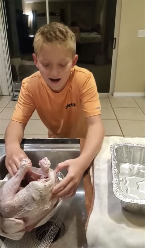 This Kid Started Cleaning A Turkey and Thought The Neck Was Something ...