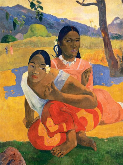 Two Tahitian Women, When will you marry (Vintage Female Portrait) - Paul Gauguin | Reproductions ...