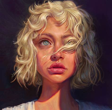 Portrait study, Mandy Jurgens on ArtStation at https://www.artstation.com/artwork/8lrzdq ...
