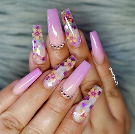 20+ Beautiful Acrylic Nail Designs - The Glossychic | Purple acrylic nails, Acrylic nails ...