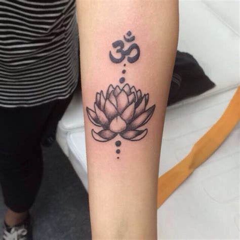 Lotus Flower Om Symbol Tattoo