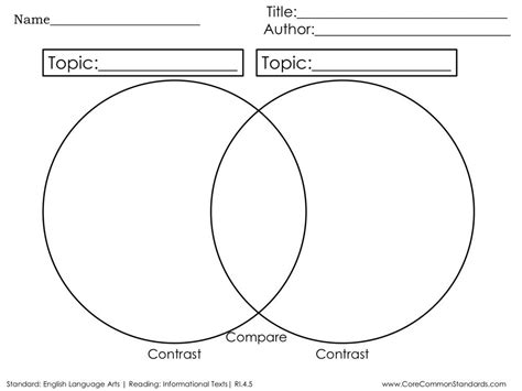 Printable Compare And Contrast Worksheet