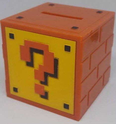 Super Mario Bros Question Mark Block Coin Bank Nintendo Toy Figure 2 ...